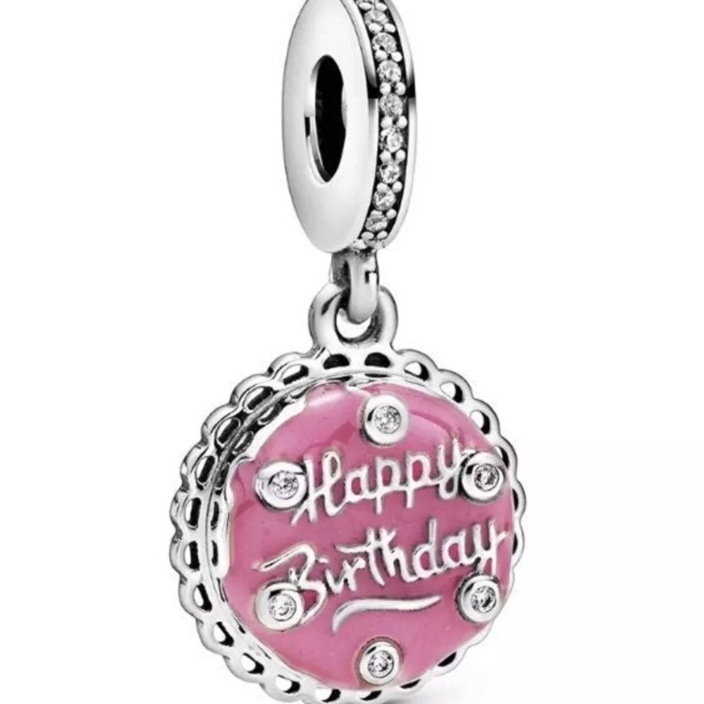 New Pandora Pink Happy Birthday Cake Charm